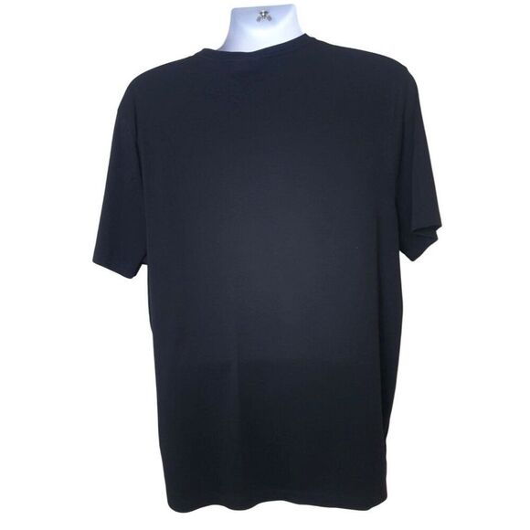 Michael Kors Men's Tee XL Black V-Neck Logo Performance Cotton T-Shirt Preppy - Picture 3 of 7